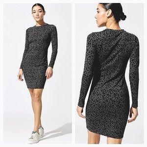 CARBON38 GREY LEOPARD DRESS